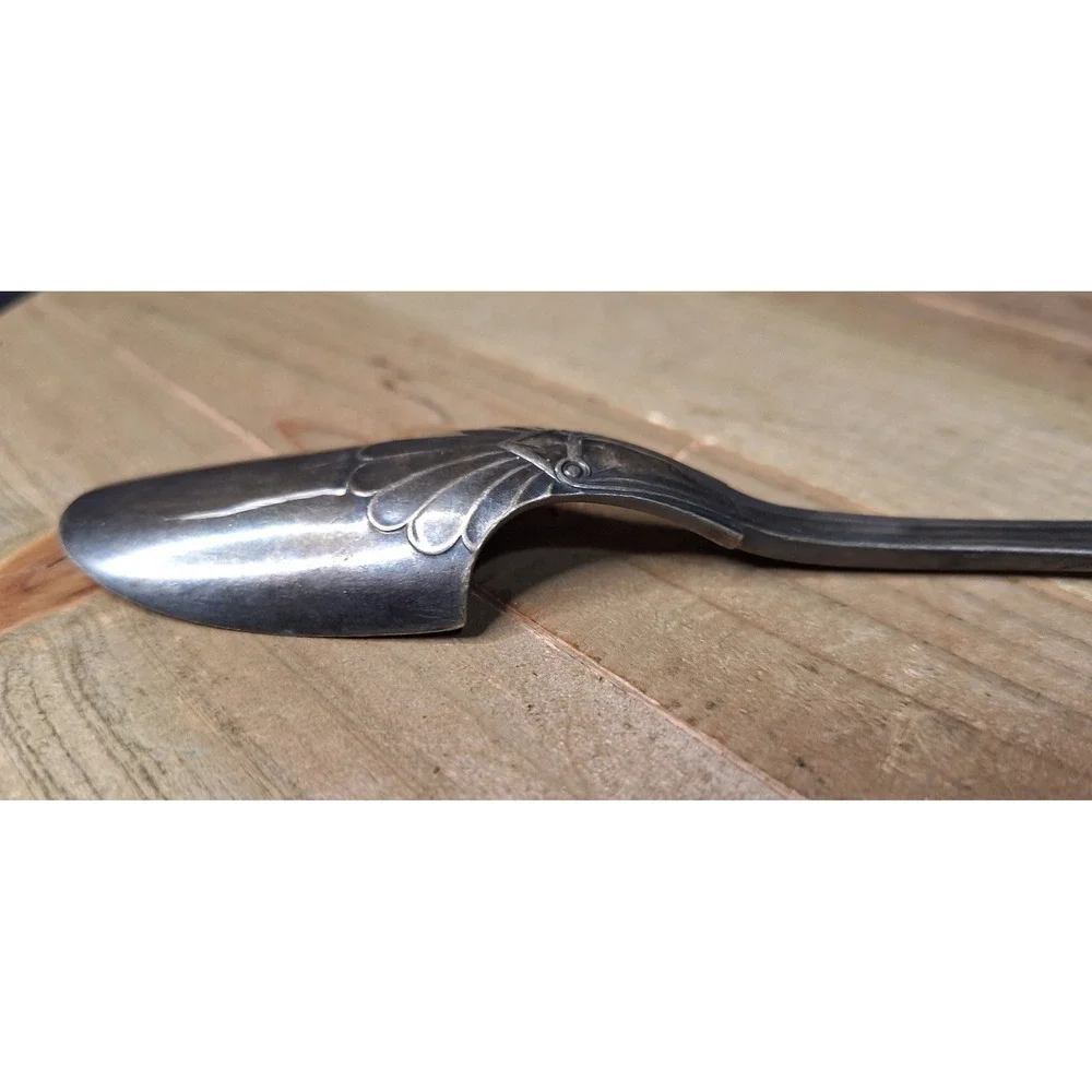 Antique Gorham Kings Pattern Silver Plate Stilton Cheese Scoop Serving Spoon 8